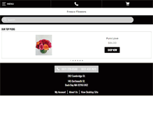 Tablet Screenshot of flowersinboston.com